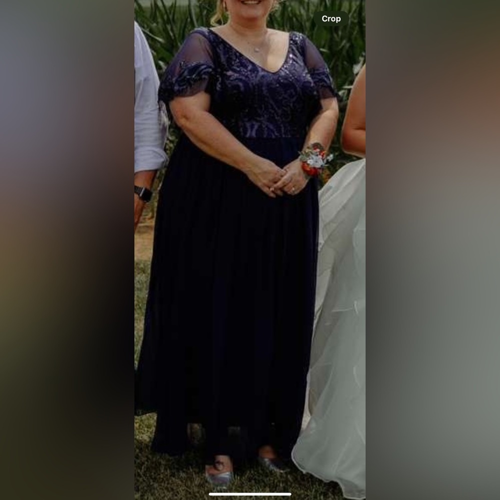 Navy Blue with sequins size 18